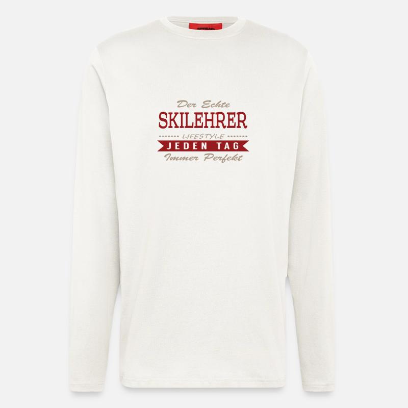Der echte Skilehrer - Langarmshirt - made by SPREAD  - OFF WHITE