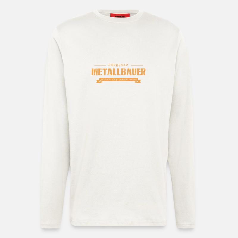 Der echte Metallbauer - Langarmshirt - made by SPREAD  - OFF WHITE