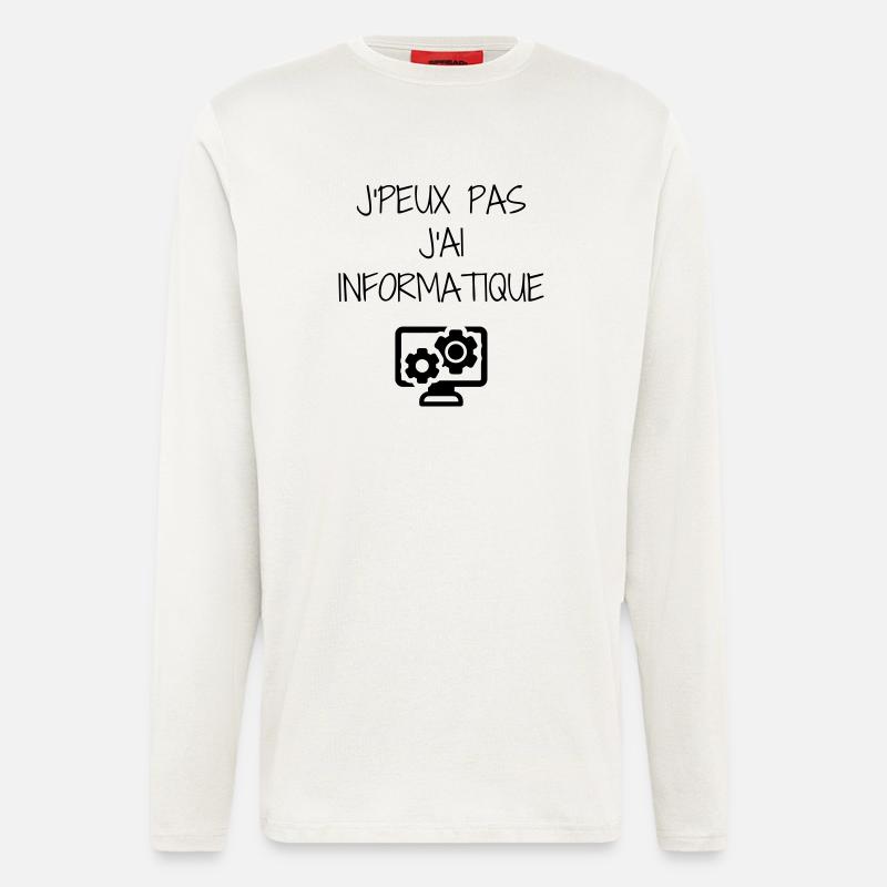 Computer / Informatiker / Aussenseiter / Ingenieur - Langarmshirt - made by SPREAD  - OFF WHITE