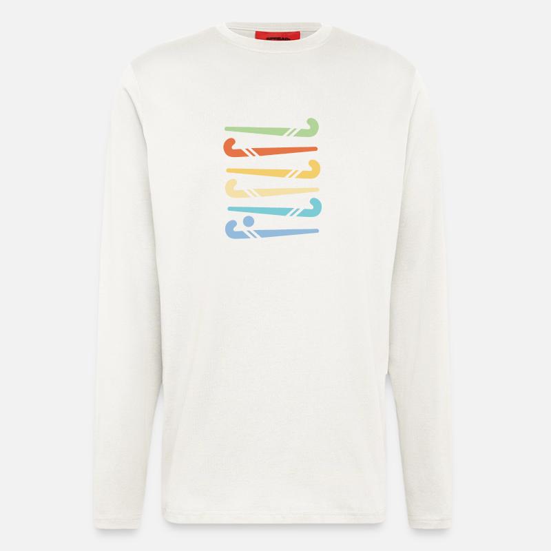 Hockeyschläger - Langarmshirt - made by SPREAD  - OFF WHITE
