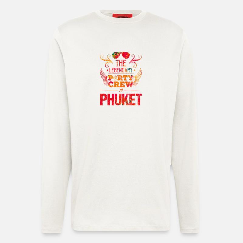 phuket party crew - Langarmshirt - made by SPREAD  - OFF WHITE