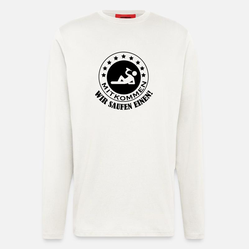 mitkommen_wir_saufen_einen_001 - Langarmshirt - made by SPREAD - OFF WHITE