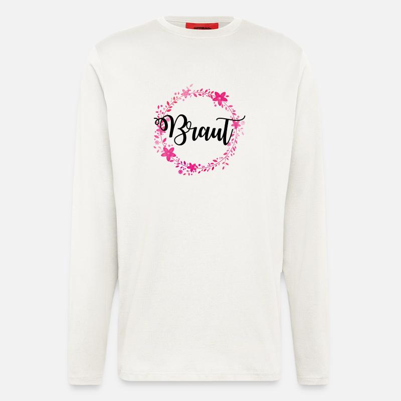 braut kranz - Langarmshirt - made by SPREAD  - OFF WHITE