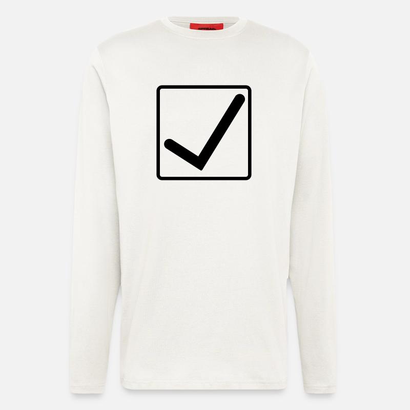 haekchen_001 - Langarmshirt - made by SPREAD  - OFF WHITE