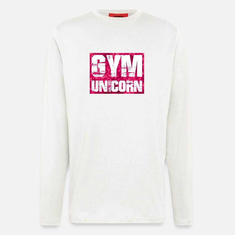gym unicorn - Langarmshirt - made by SPREAD  - OFF WHITE