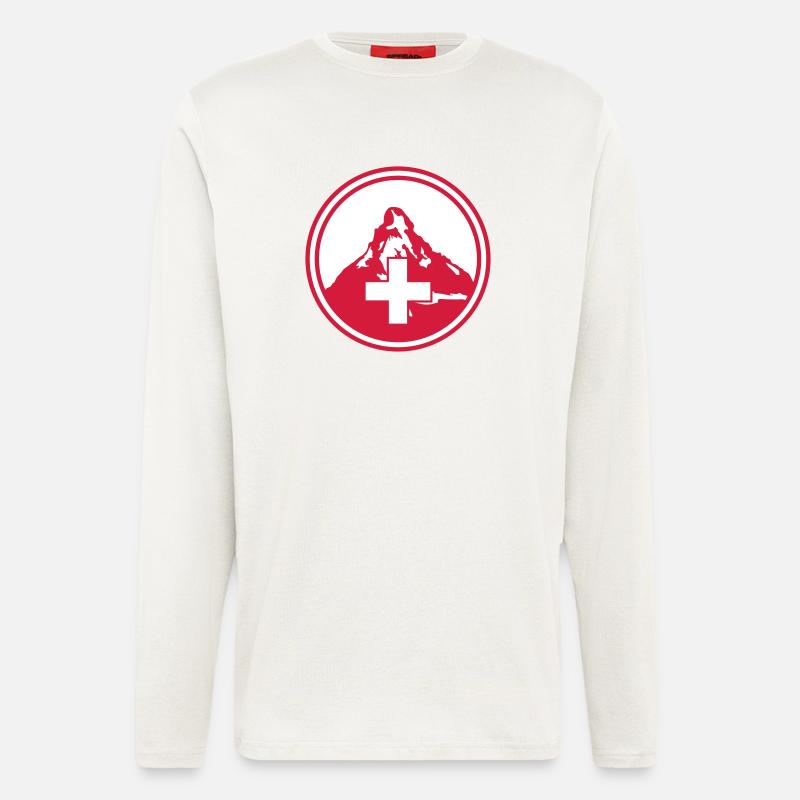 matterhorn mountain swiss - Langarmshirt - made by SPREAD  - OFF WHITE