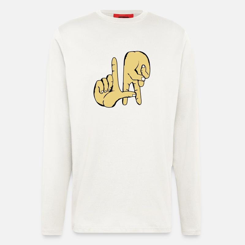 los_angeles_handzeichen_2 - Langarmshirt - made by SPREAD  - OFF WHITE