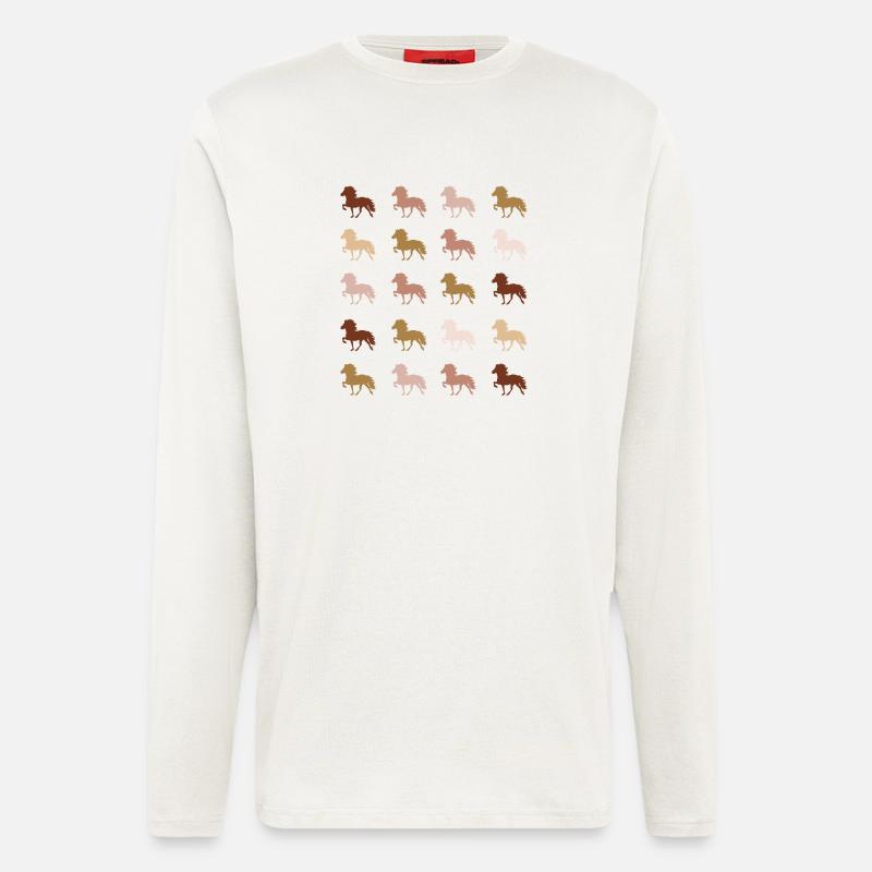 Islandpferd - Langarmshirt - made by SPREAD  - OFF WHITE