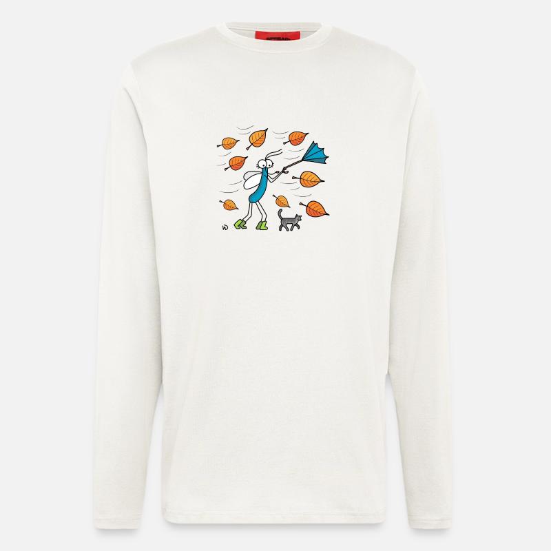 Herbstlaub - Langarmshirt - made by SPREAD  - OFF WHITE