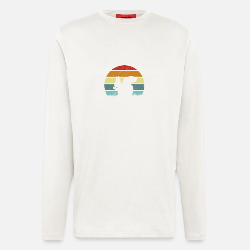 Eichhörnchen Retro - Langarmshirt - made by SPREAD  - OFF WHITE