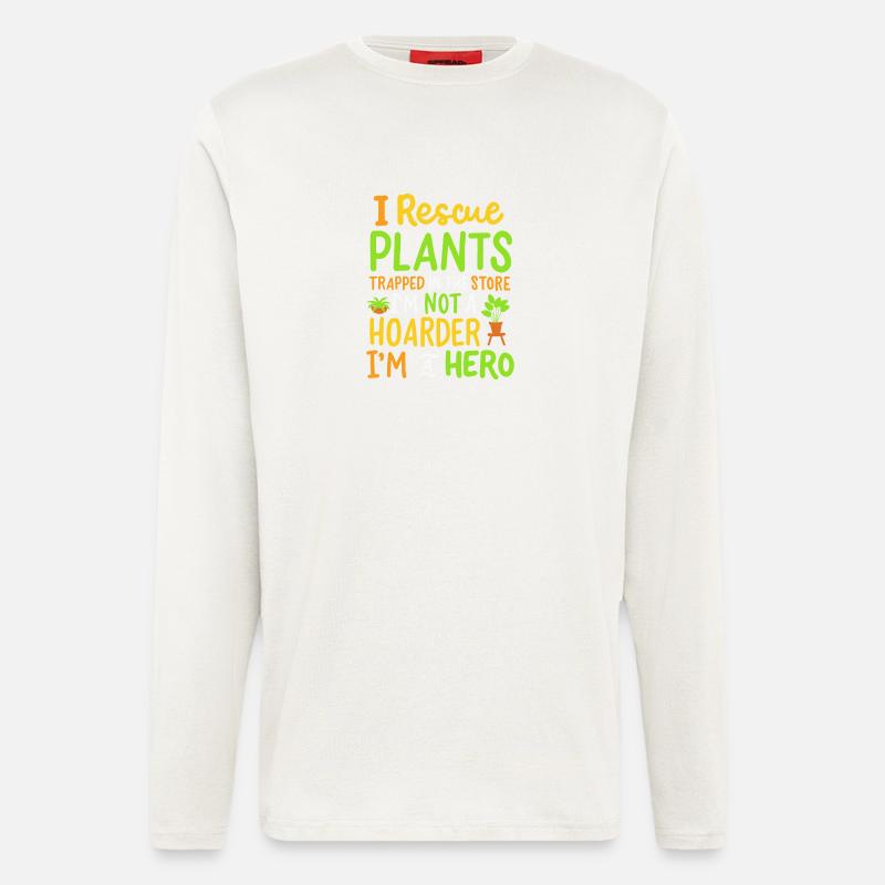 Garten Pflanzen Gartenarbeit - Langarmshirt - made by SPREAD  - OFF WHITE