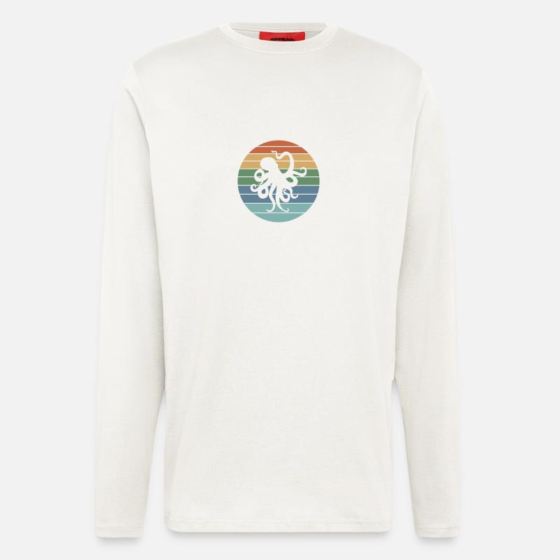 Octopus Retro - Langarmshirt - made by SPREAD  - OFF WHITE