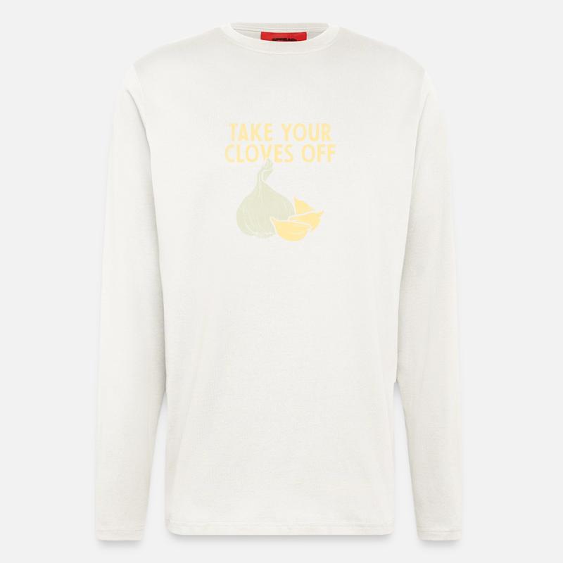 Knoblauch Pflanze - Langarmshirt - made by SPREAD - OFF WHITE