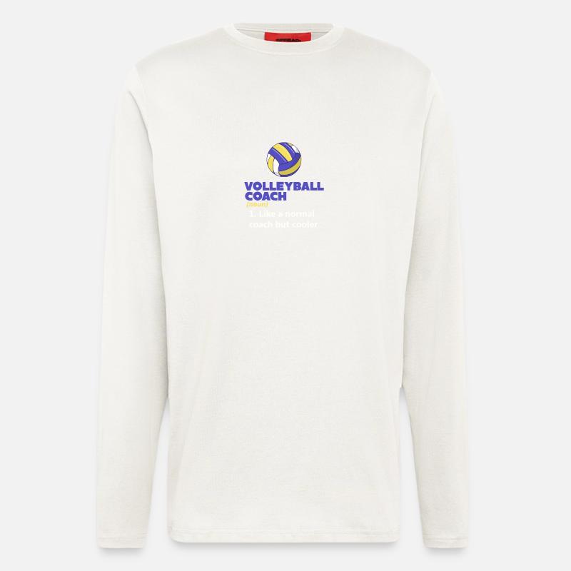 Volleyball Coach Definition - Langarmshirt - made by SPREAD  - OFF WHITE