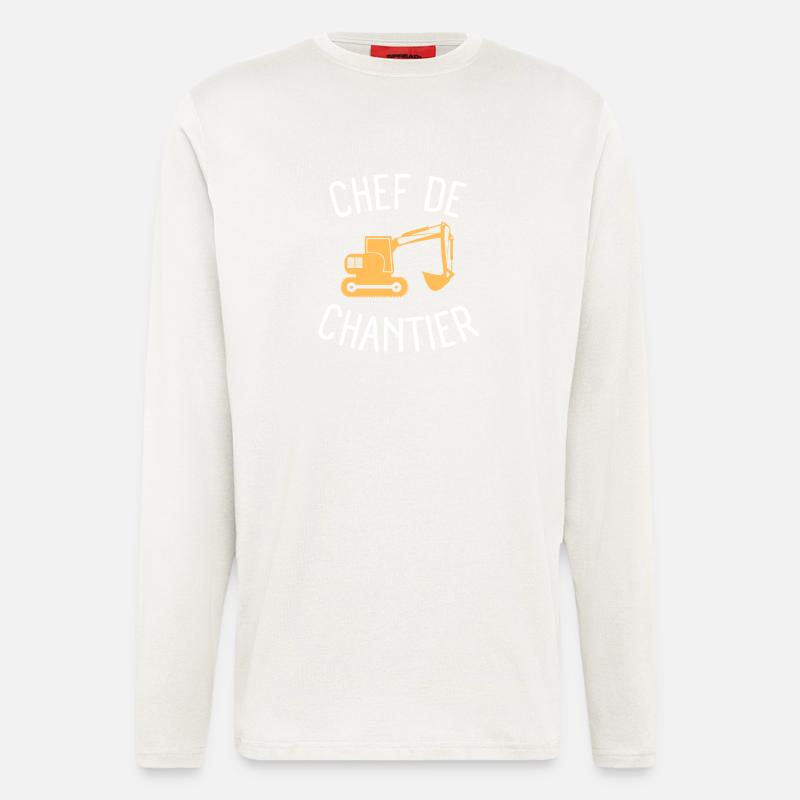 Chef de chantier 1 - Manches longues bio décontracté fabriqué en UE - OFF WHITE