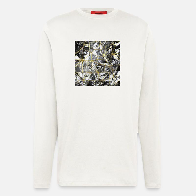 Marble Black Gold Geometric Pattern - Longsleeve - made by SPREAD  - OFF WHITE