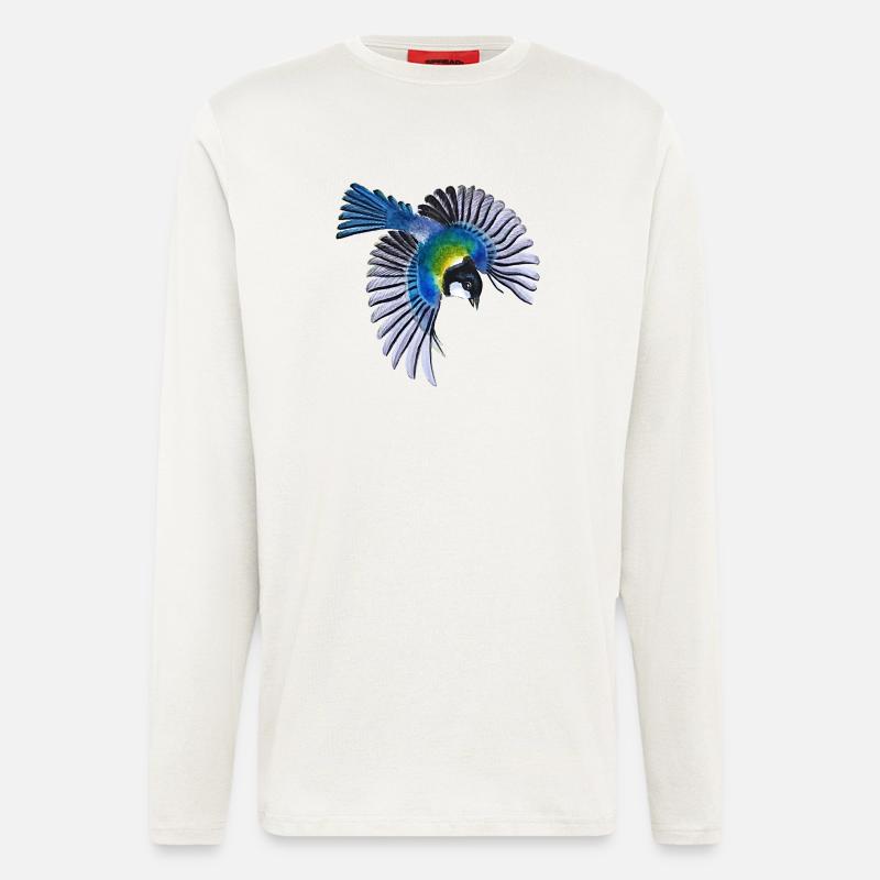 Kohlmeise - Langarmshirt - made by SPREAD - OFF WHITE