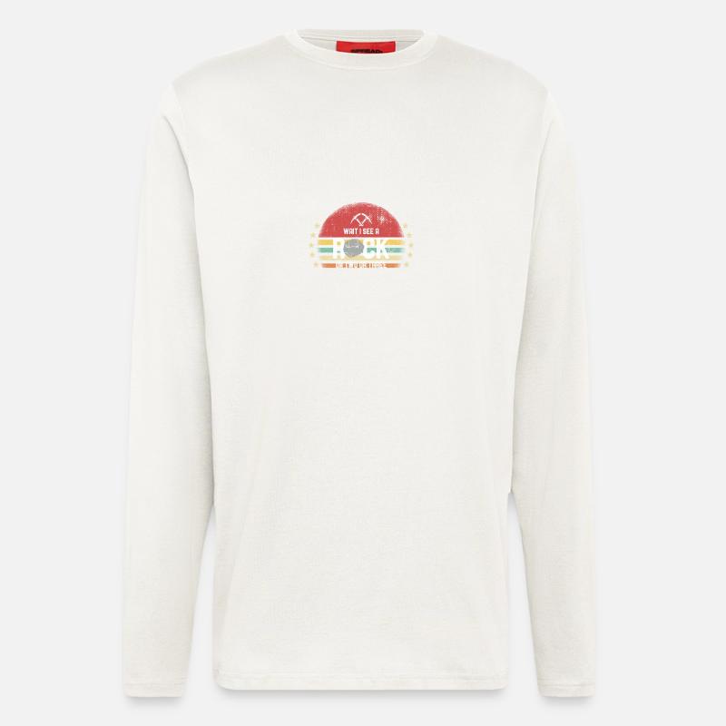 Wait I See A Rock - Langarmshirt - made by SPREAD - OFF WHITE