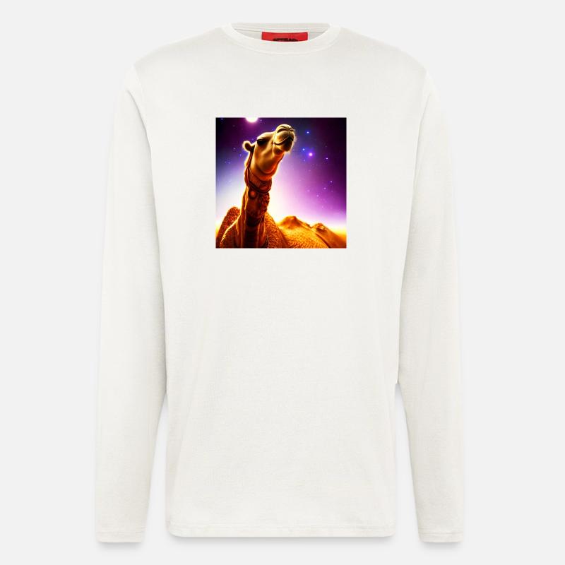 Dromedar Kamel - Wüstenschiff - Langarmshirt - made by SPREAD  - OFF WHITE