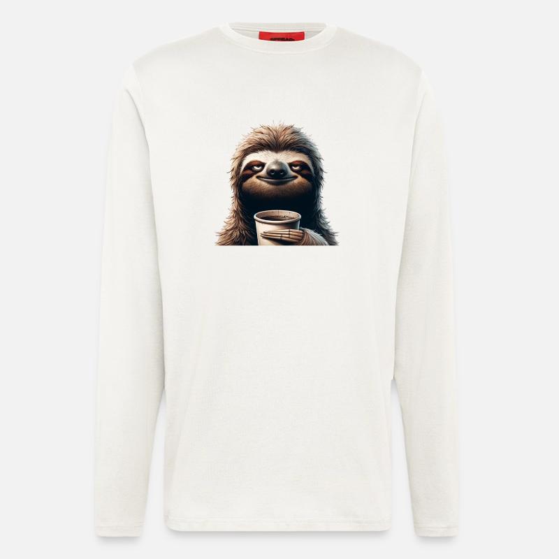 Sloth-Time - Langarmshirt - made by SPREAD  - OFF WHITE