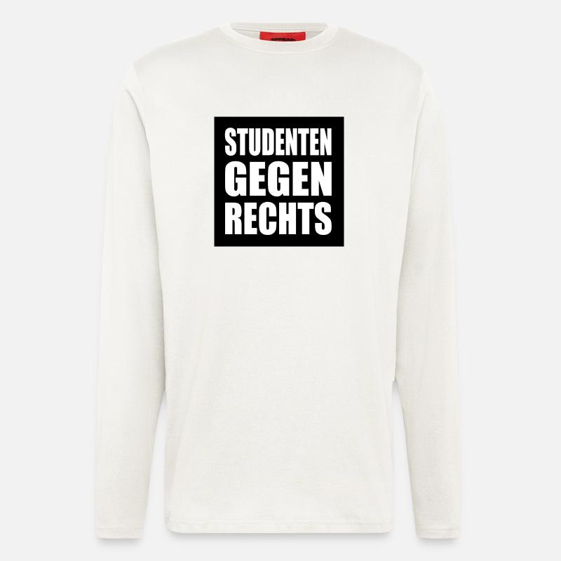 Studenten gegen rechts - Langarmshirt - made by SPREAD  - OFF WHITE