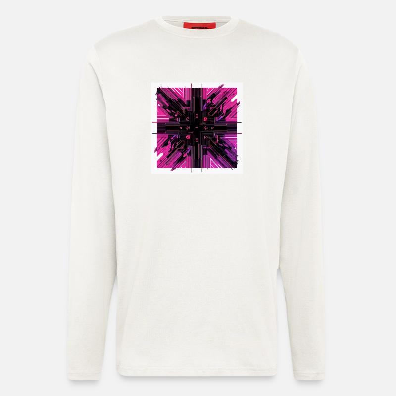 Cyber Grid Impuls - Langarmshirt - made by SPREAD  - OFF WHITE