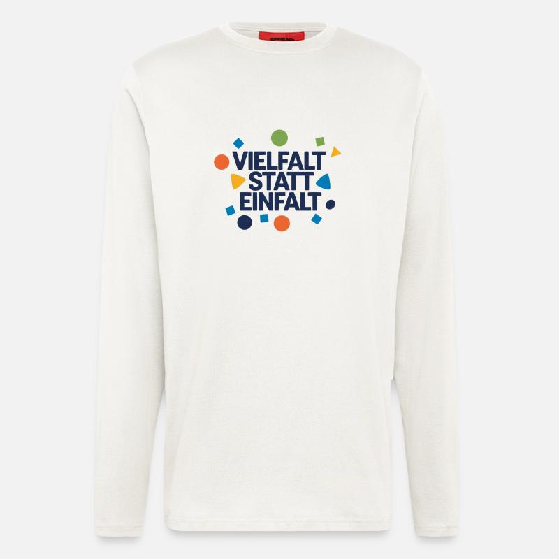 Vielfalt statt Einfalt 1 - Langarmshirt - made by SPREAD  - OFF WHITE