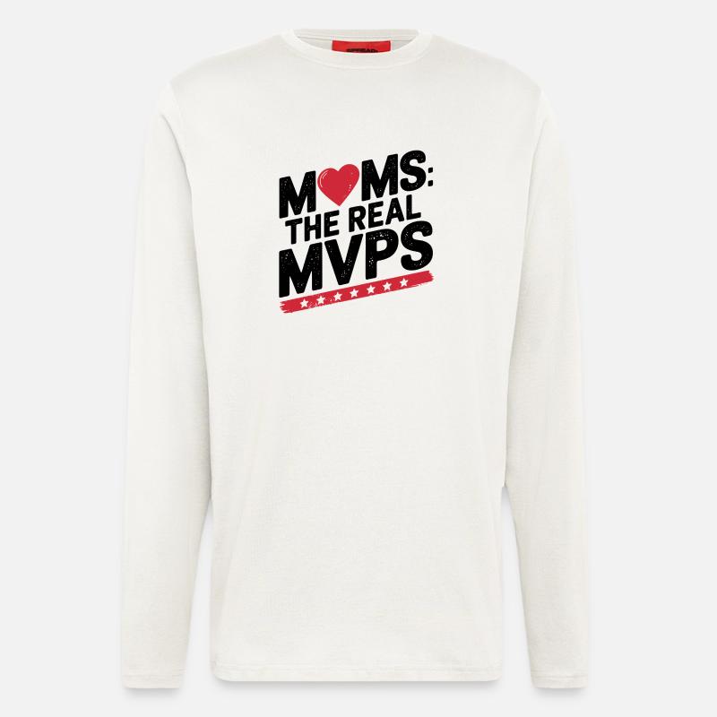 Moms: The Real MVPs - Longsleeve - made by SPREAD  - OFF WHITE
