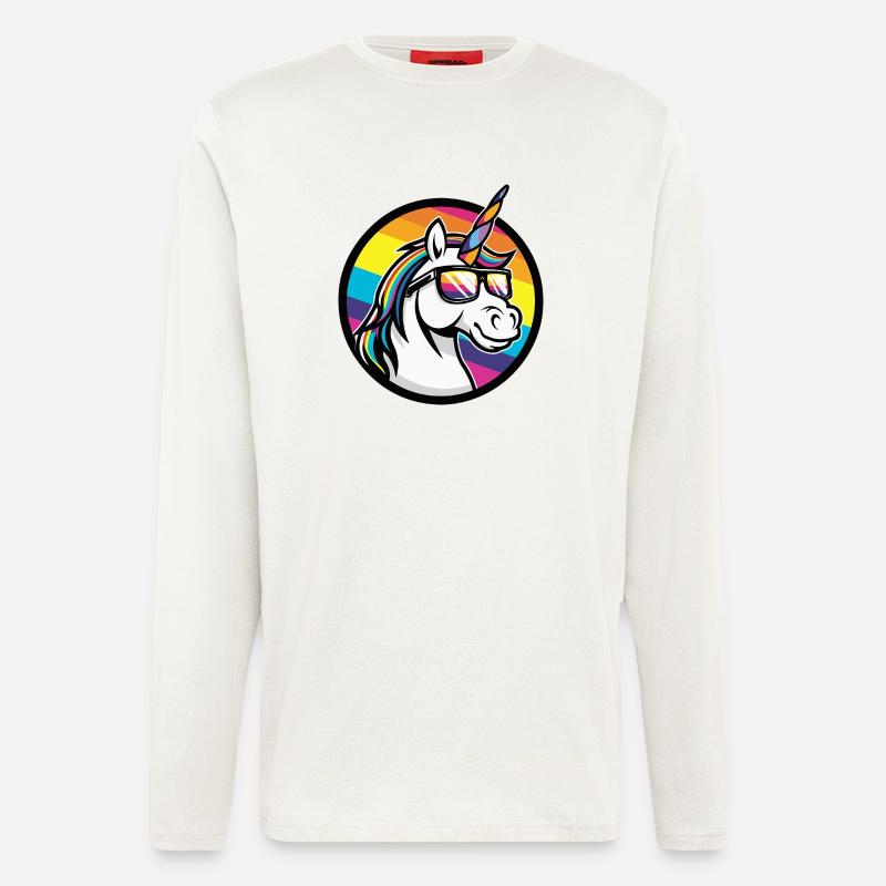 Einhorn Cool Sommer - Langarmshirt - made by SPREAD  - OFF WHITE