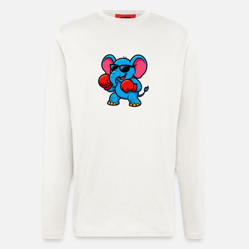 elefant boxer - Langarmshirt - made by SPREAD  - OFF WHITE