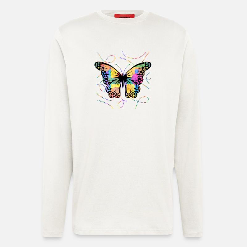 Schmetterling - Langarmshirt - made by SPREAD  - OFF WHITE