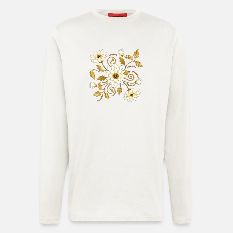 Blumen - Langarmshirt - made by SPREAD  - OFF WHITE