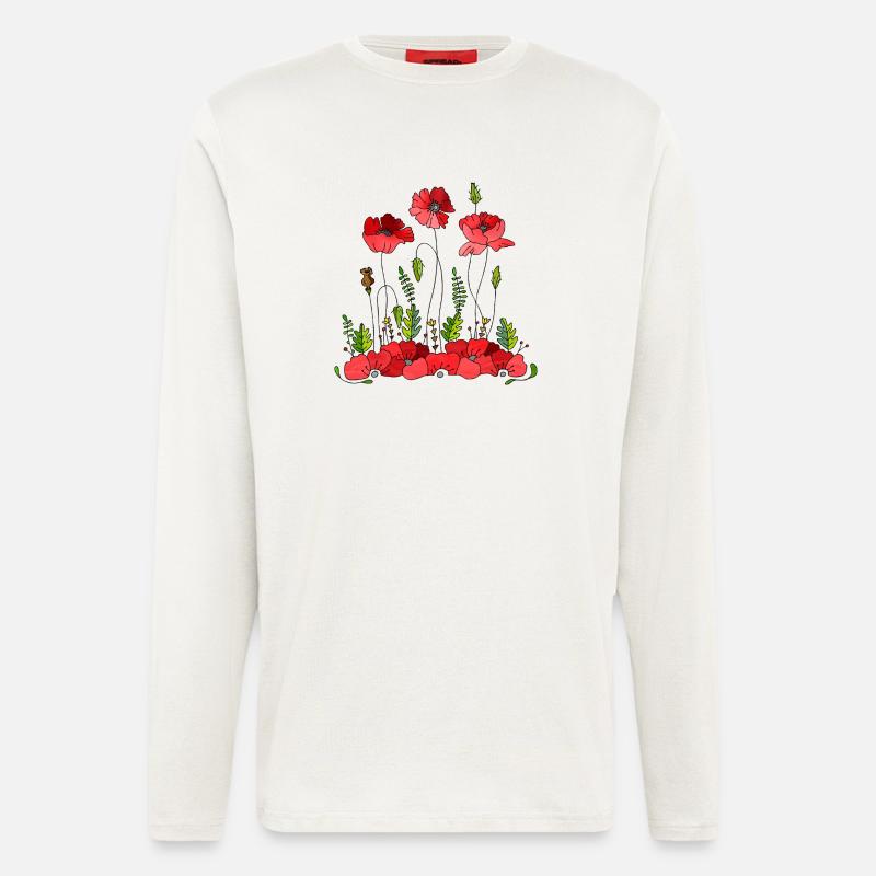 Blumen - Langarmshirt - made by SPREAD  - OFF WHITE