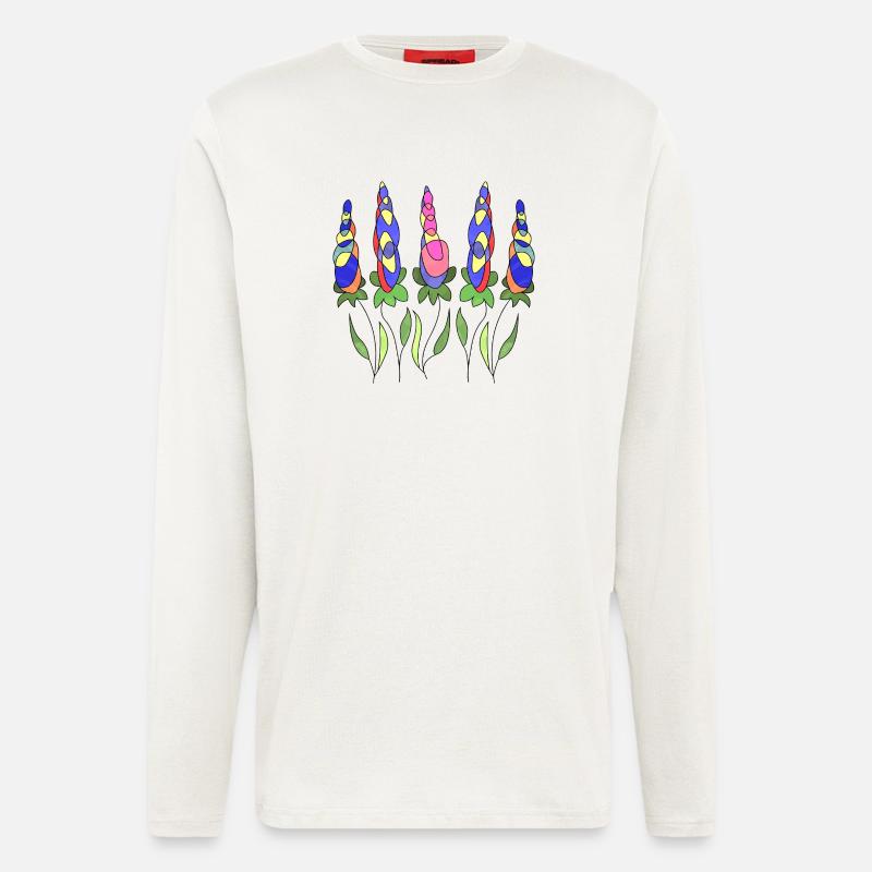 Blumen - Langarmshirt - made by SPREAD  - OFF WHITE
