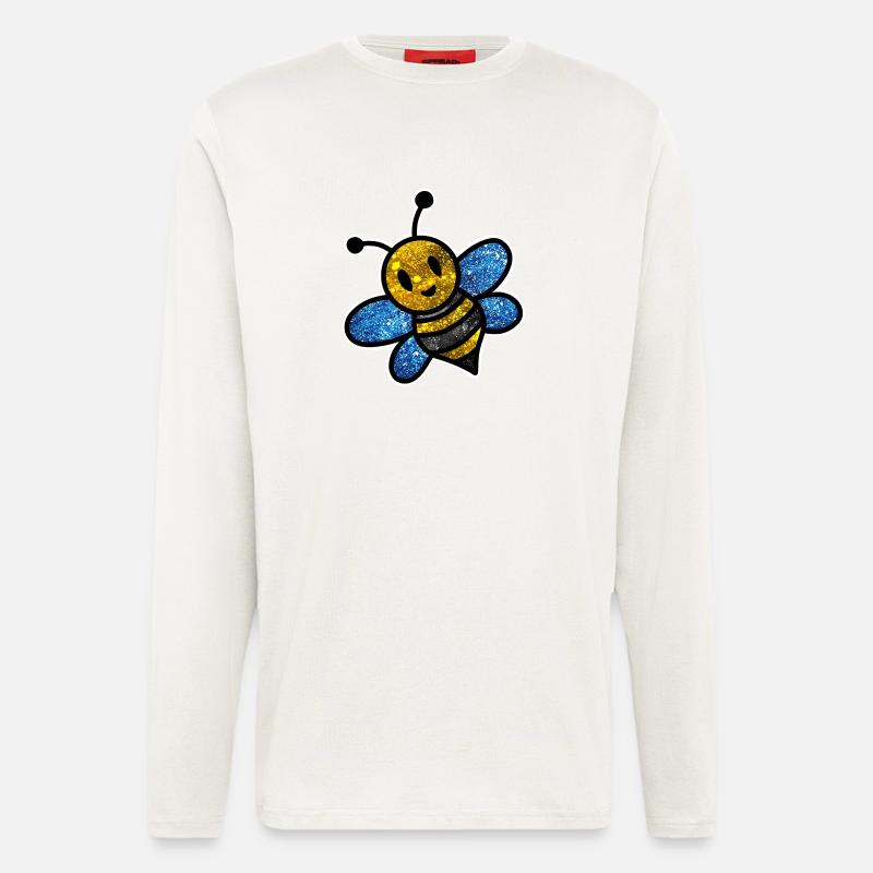 Kosmische Biene - Langarmshirt - made by SPREAD  - OFF WHITE