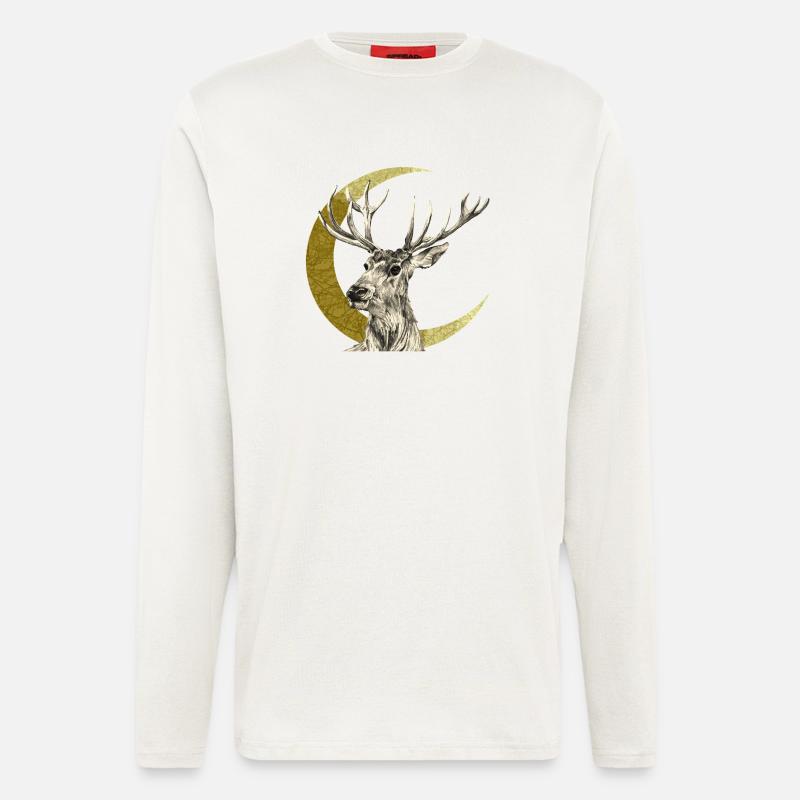 Hirsch - Langarmshirt - made by SPREAD  - OFF WHITE