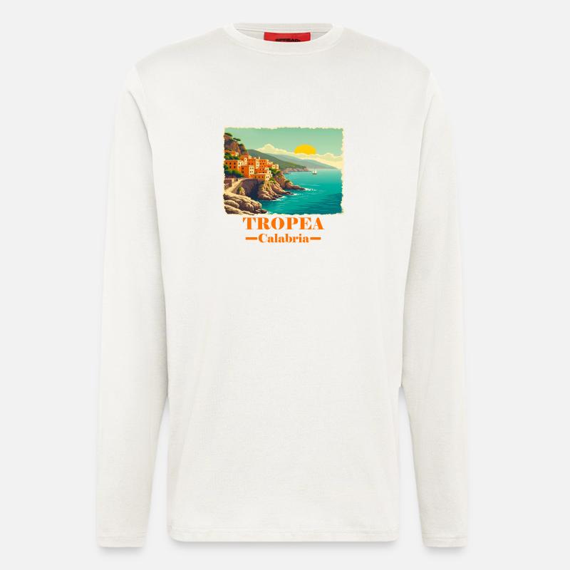 Tropea Calabria orange - Longsleeve - made by SPREAD  - OFF WHITE