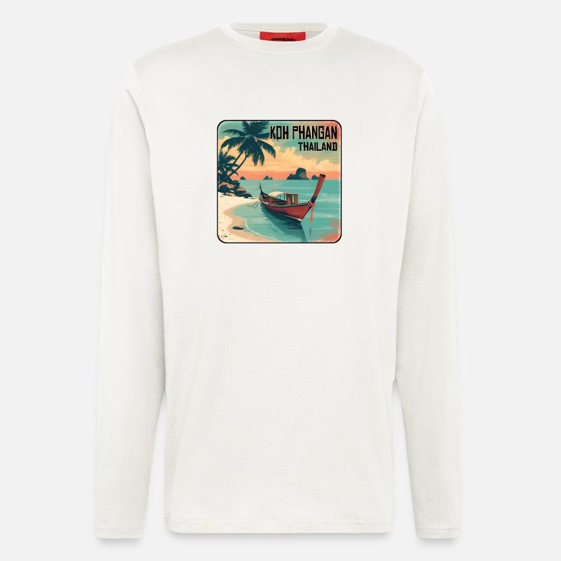 Koh Phangan, Thailand - Longsleeve - made by SPREAD  - OFF WHITE