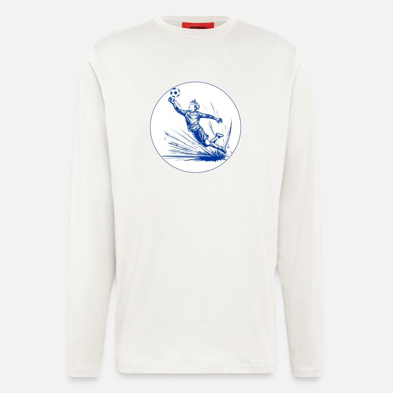 Torwart (blau-weiß) - Langarmshirt - made by SPREAD  - OFF WHITE