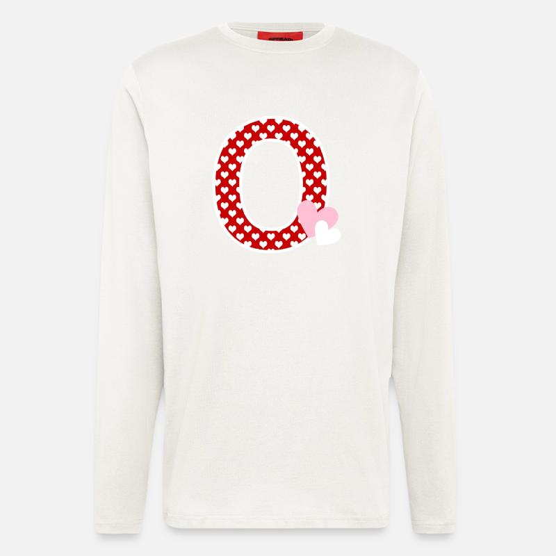 Buchstabe o Herz - Langarmshirt - made by SPREAD  - OFF WHITE