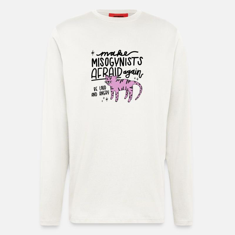 Luloveshandmade - Make Misogynists Afraid - Langarmshirt - made by SPREAD  - OFF WHITE
