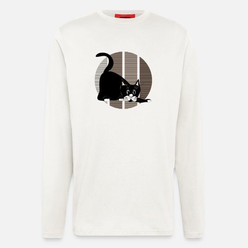 Katze - Langarmshirt - made by SPREAD  - OFF WHITE