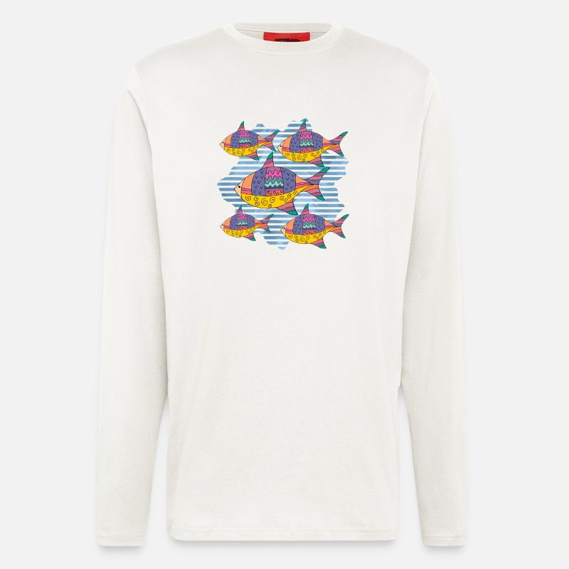 Fisch - Langarmshirt - made by SPREAD  - OFF WHITE