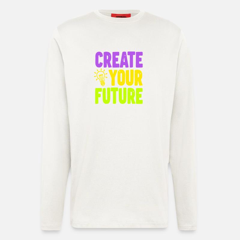 Create Your Future Light Bulb - Longsleeve - made by SPREAD  - OFF WHITE