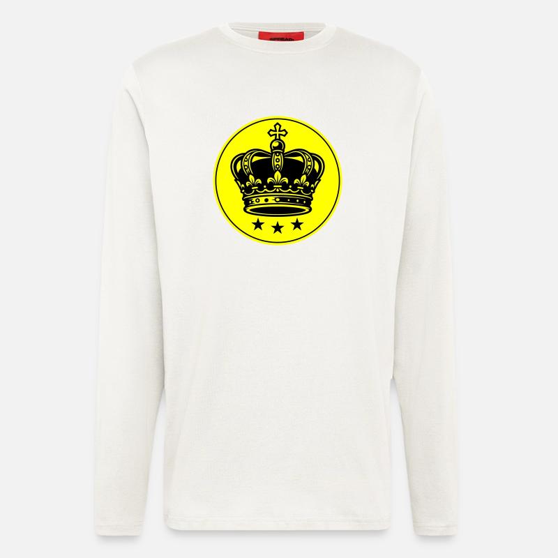 Krone Symbol - Langarmshirt - made by SPREAD  - OFF WHITE