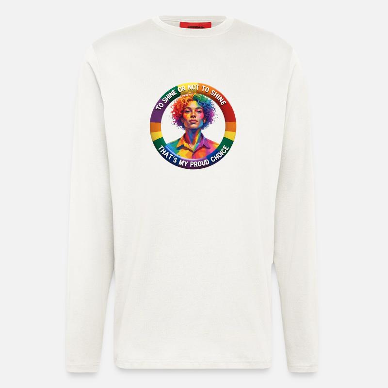 Regenbogen-Stolz - Langarmshirt - made by SPREAD  - OFF WHITE