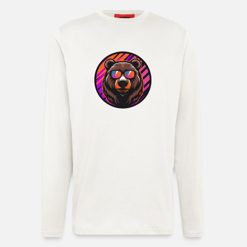 Bear Comic Cool - Longsleeve - made by SPREAD  - OFF WHITE