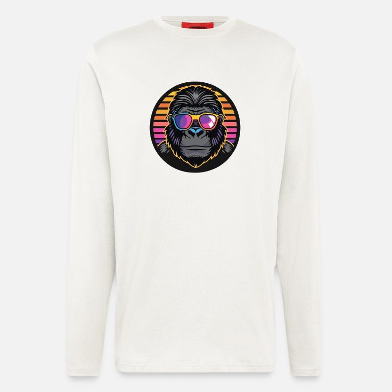 Gorilla Comic Cool - Langarmshirt - made by SPREAD  - OFF WHITE