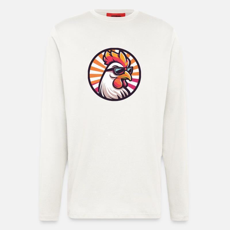 Chicken Comic Cool - Longsleeve - made by SPREAD  - OFF WHITE