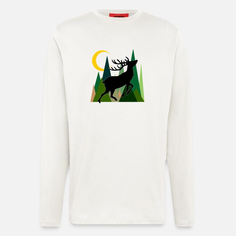 Hirsch - Langarmshirt - made by SPREAD  - OFF WHITE